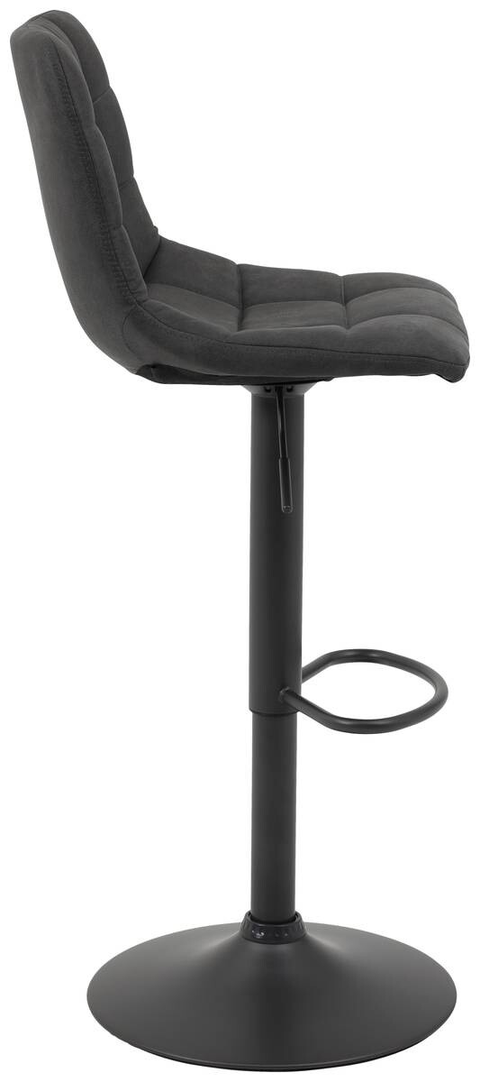 Barhocker Yvonne 2er Set anthrazit Vintage Microfaser B/H/T: ca. 43x113x44 cm