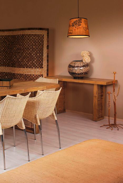 Näve Leuchten Pendelleuchte braun Polyester-Mischgewebe B/H/T/L: ca. 25x30x22x95 cm E27 1 Brennstellen