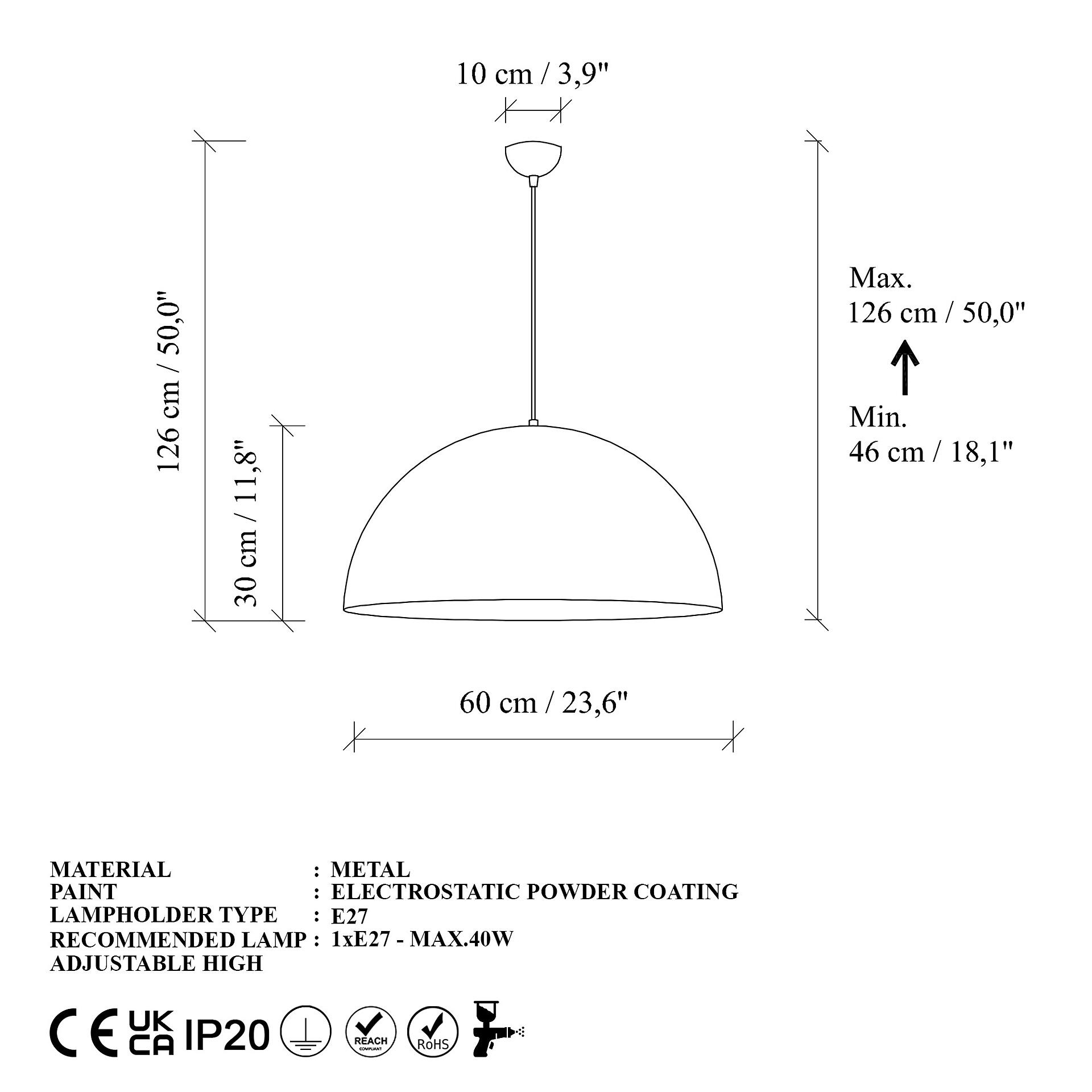 Opviq Pendelleuchte Kure gold B/H/T/L/D: ca. 60x126x60x60x60 cm E27 1 Brennstellen