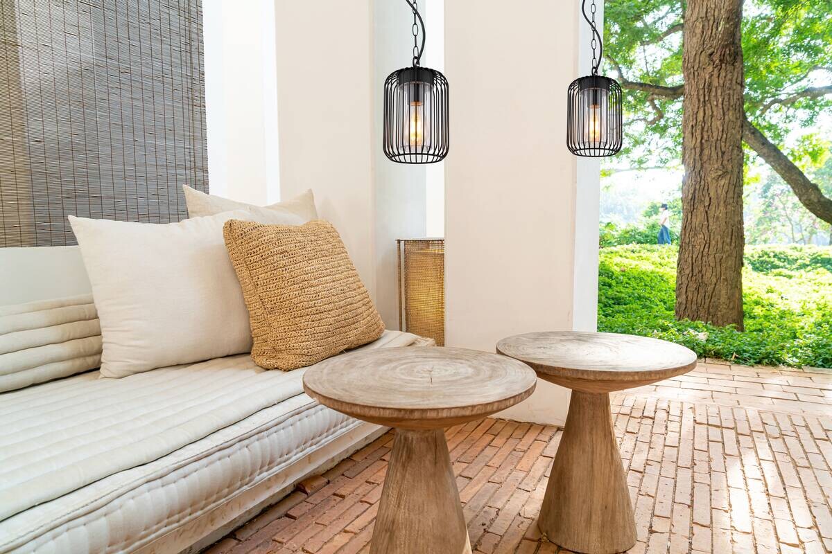 Außenleuchte schwarz H/D: ca. 75,5x16 cm