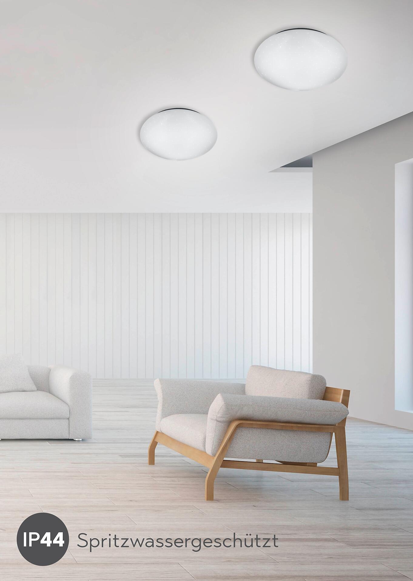 Reality Deckenleuchte Putz weiß Kunststoff H/D: ca. 9x27 cm