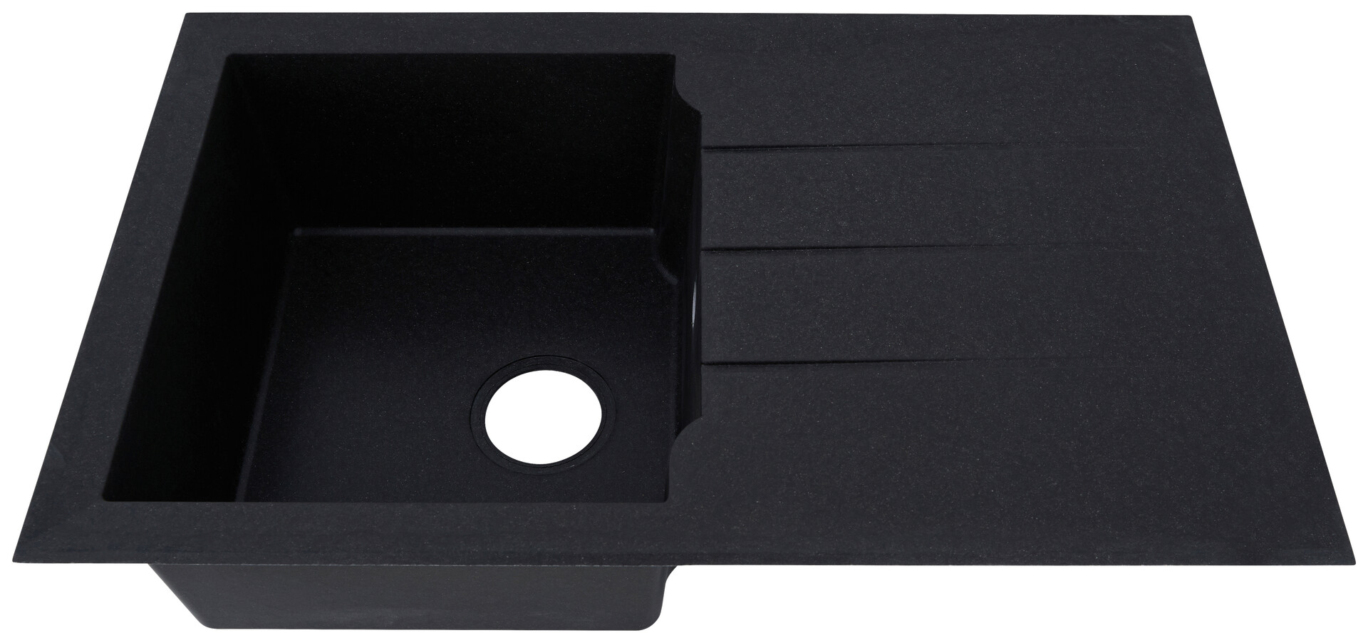 Respekta Einbauspüle Alineo 81x50 S schwarz Quarzolite B/H/T: ca. 81x21x50 cm