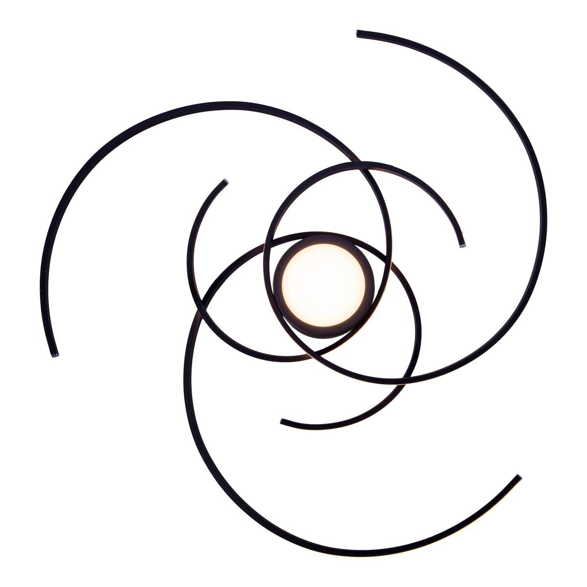 Näve Leuchten Deckenleuchte 1395722 schwarz Kunststoff Metall B/H/T: ca. 75x7x75 cm null 4 Brennstellen