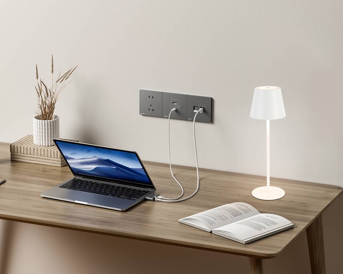 Außenleuchte weiß H/D: ca. 36x12 cm