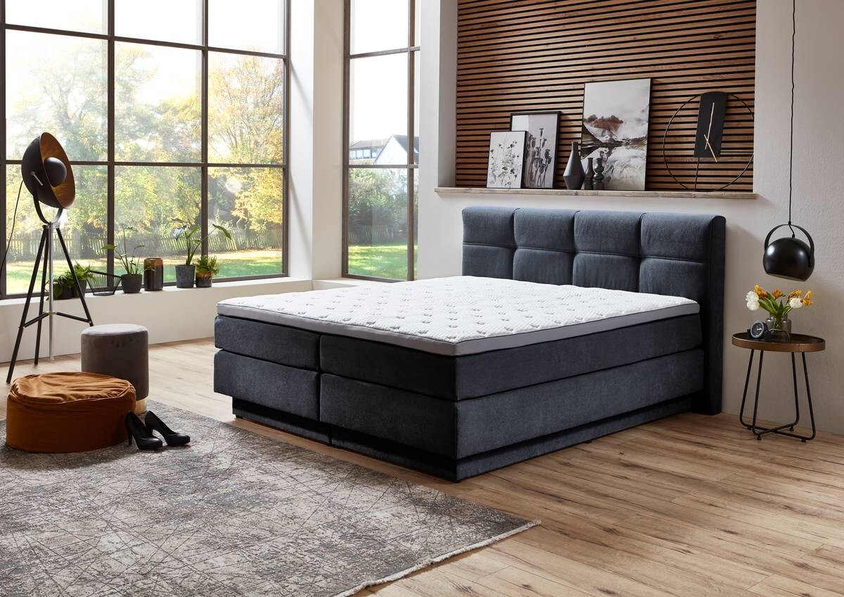 Boxspringbett Portage blau Liegefläche B/L: ca. 160x200 cm Boxspringbett Portage blau Liegefläche B/L: ca. 160x200 cm