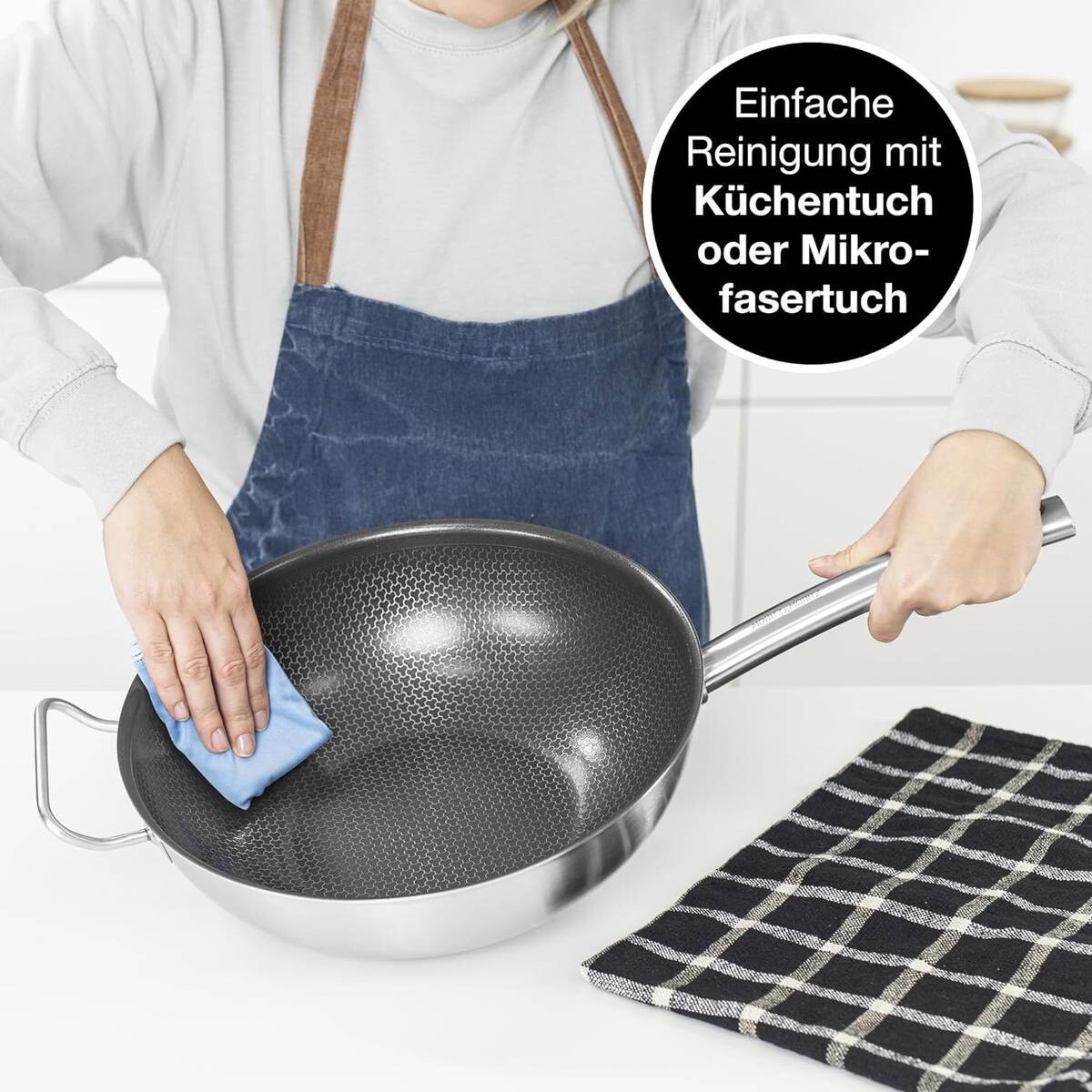 Moritz & Moritz Wokpfanne silber Aluminium