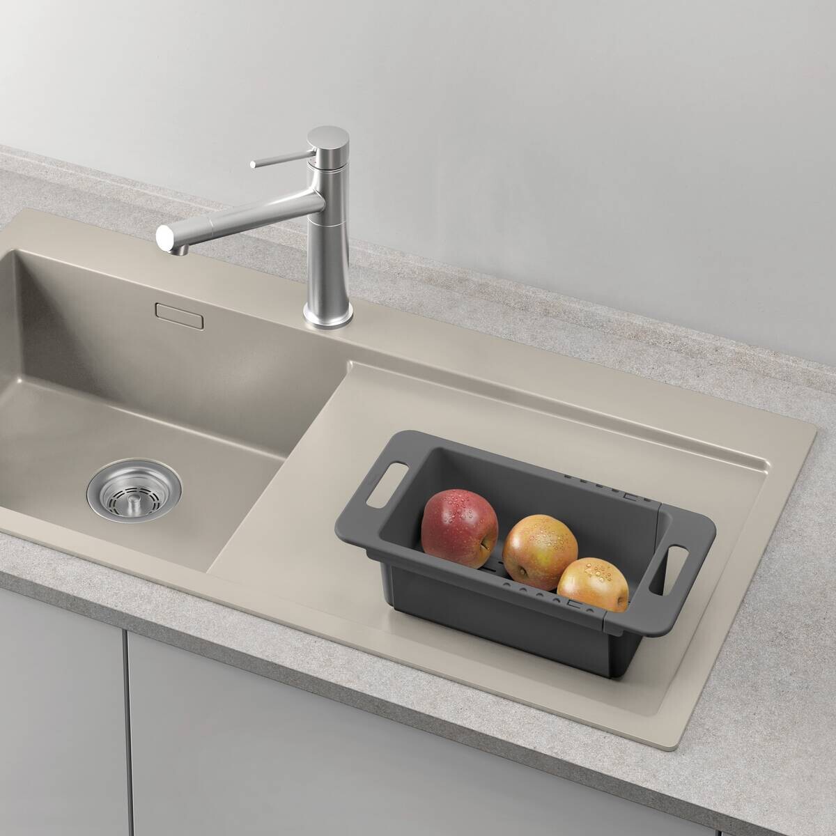 Metaltex Haushaltshelfer grau Kunststoff B/H/L: ca. 18x37,8x10 cm