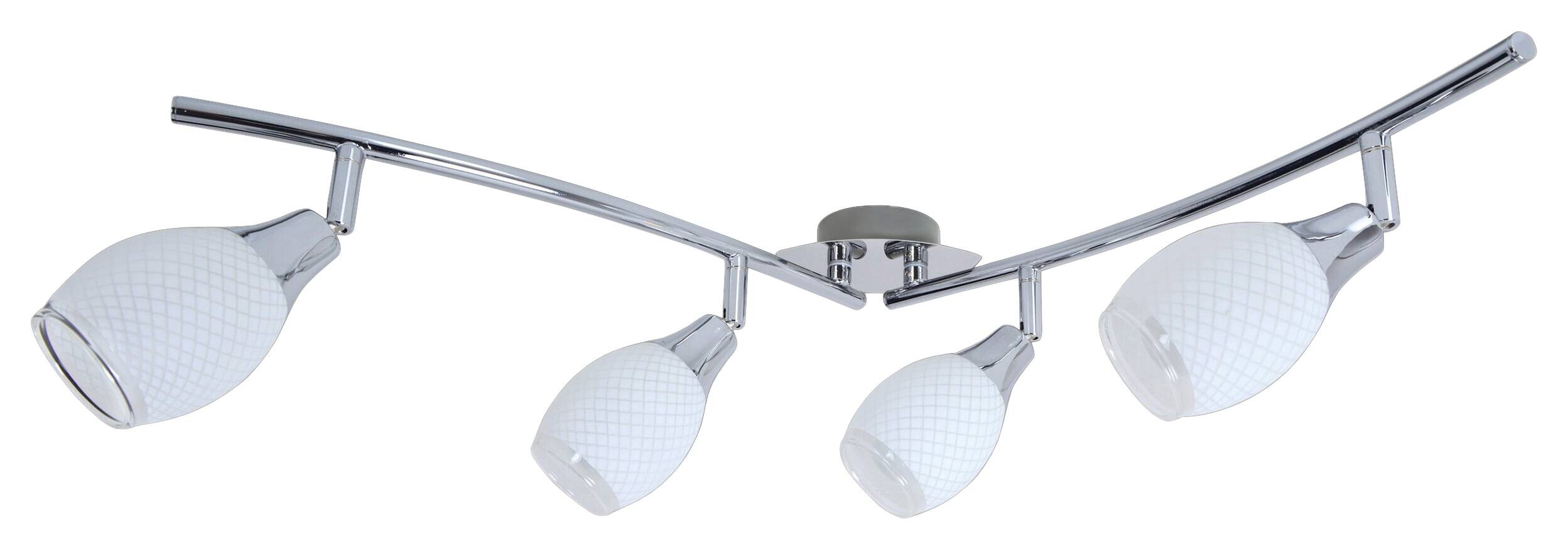 Näve Leuchten Spotschiene 1175142 Chrom Glas Metall B/H/T: ca. 9x12,5x81 cm 4 Brennstellen