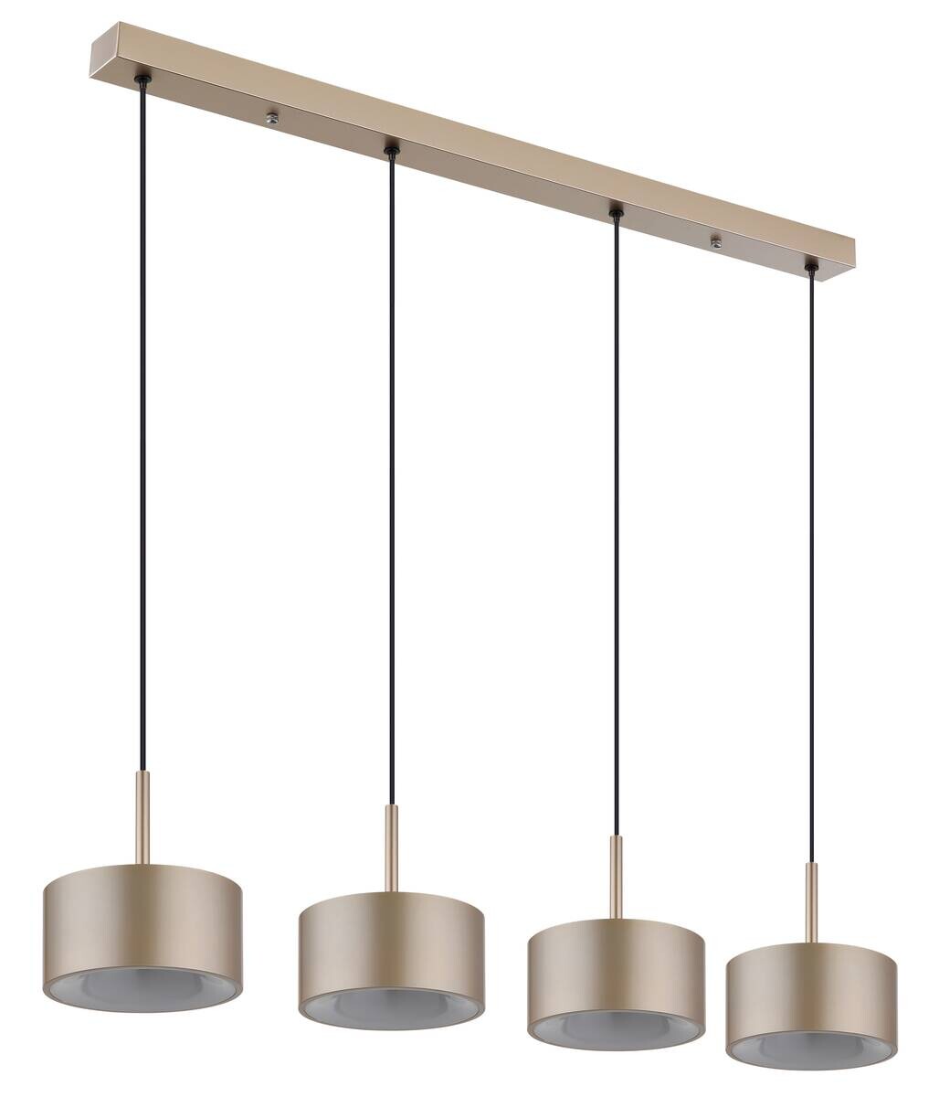 GLOBO LED-Hängeleuchte anthrazit mattschwarz champagner Kunststoff Metall B/H/L: ca. 15x150x86 cm 1.0 Brennstellen