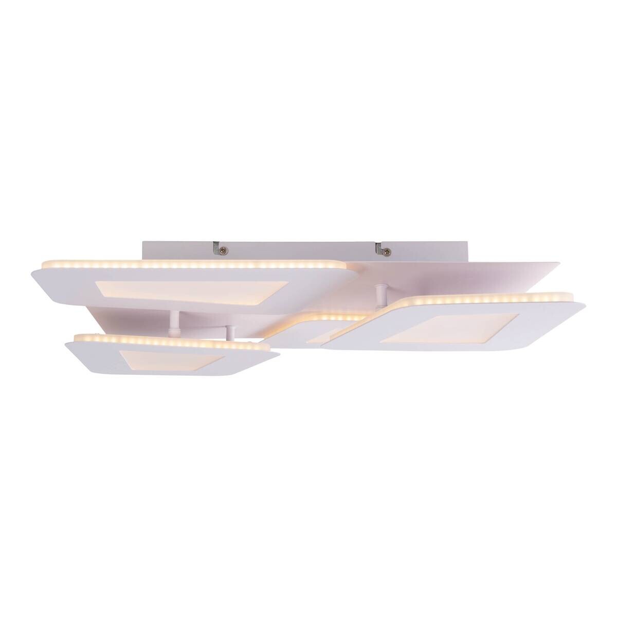 Näve Leuchten LED-Deckenleuchte weiß Metall Kunststoff B/H/T: ca. 48x8x48 cm