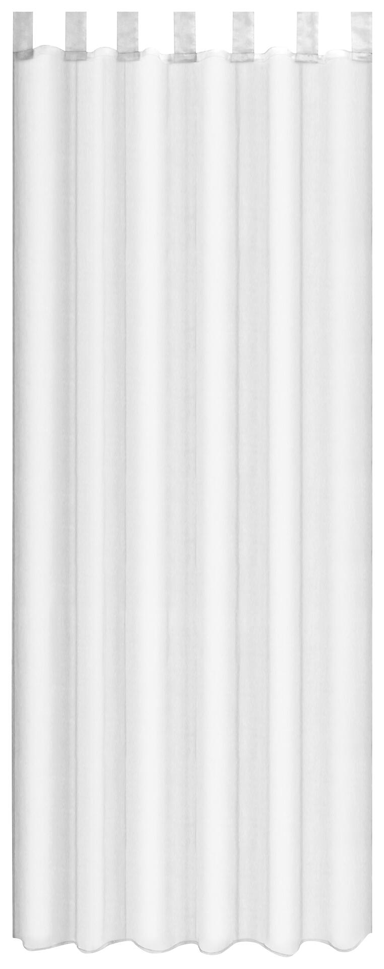 Sensation Schlaufenvorhang Look weiß B/L: ca. 140x235 cm