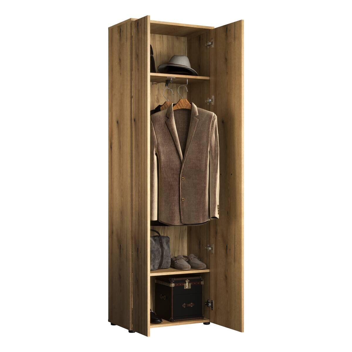 Garderobenschrank Pure Bliss Eiche Evoke Oak Nachbildung B/H/T: ca. 60x196x36 cm