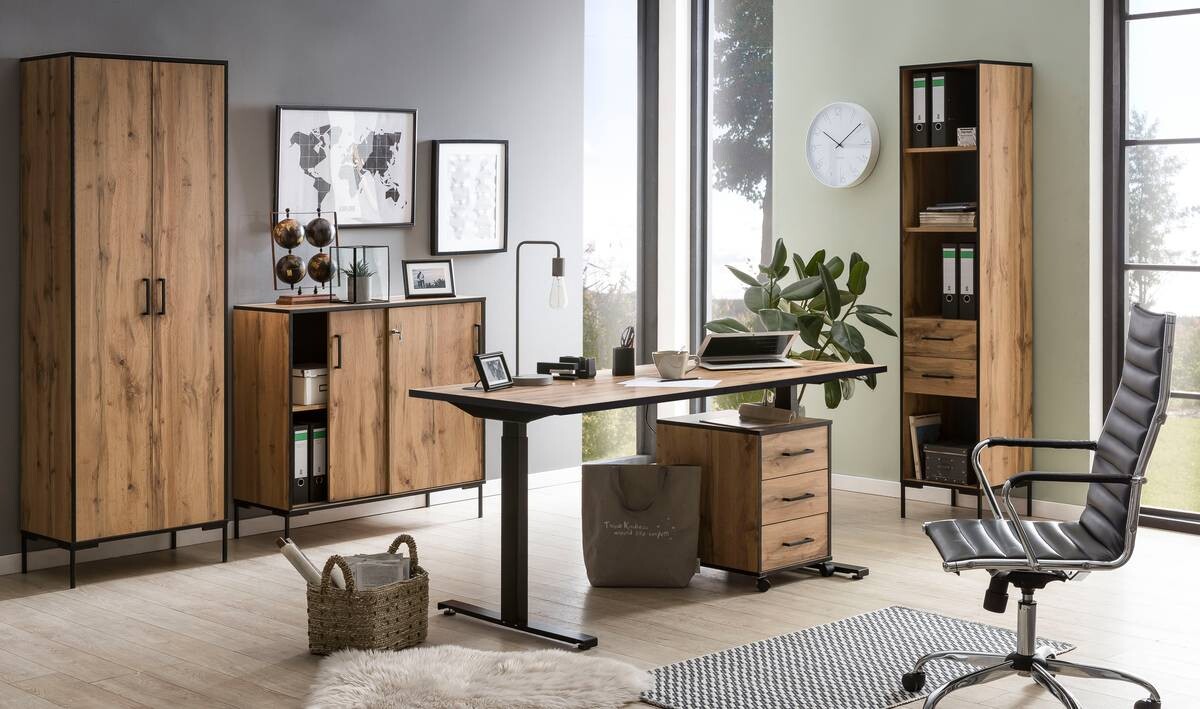 Midischrank Serie 2000 Eiche Landhaus Nachbildung B/H/T: ca. 100,1x96,6x41 cm