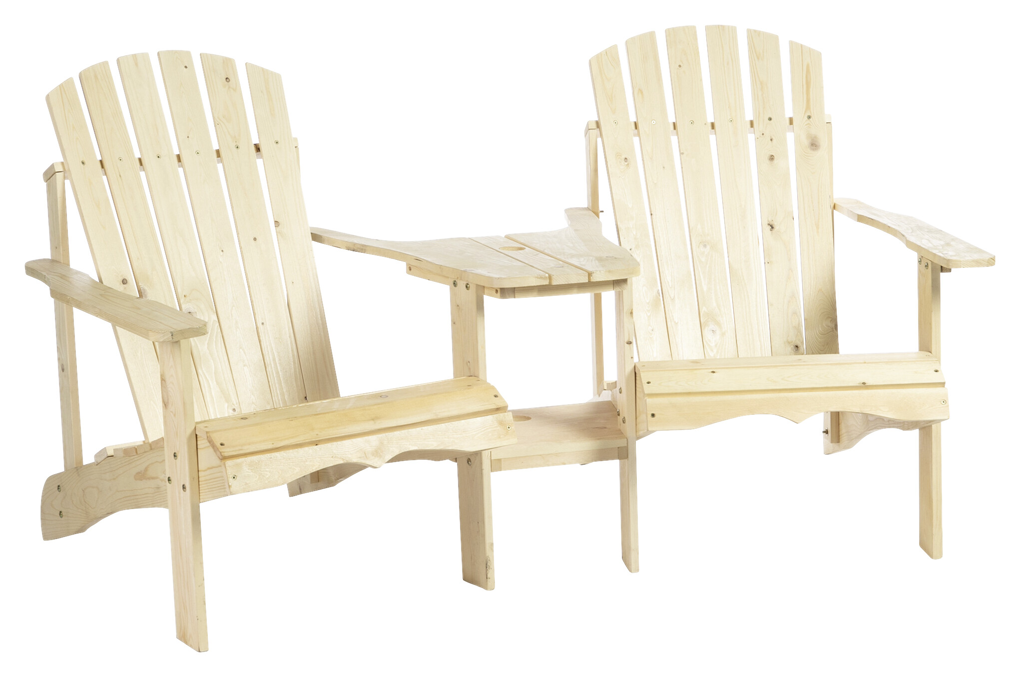 Outsunny Gartenbank natur Holz B/H/L: ca. 87x92x178 cm