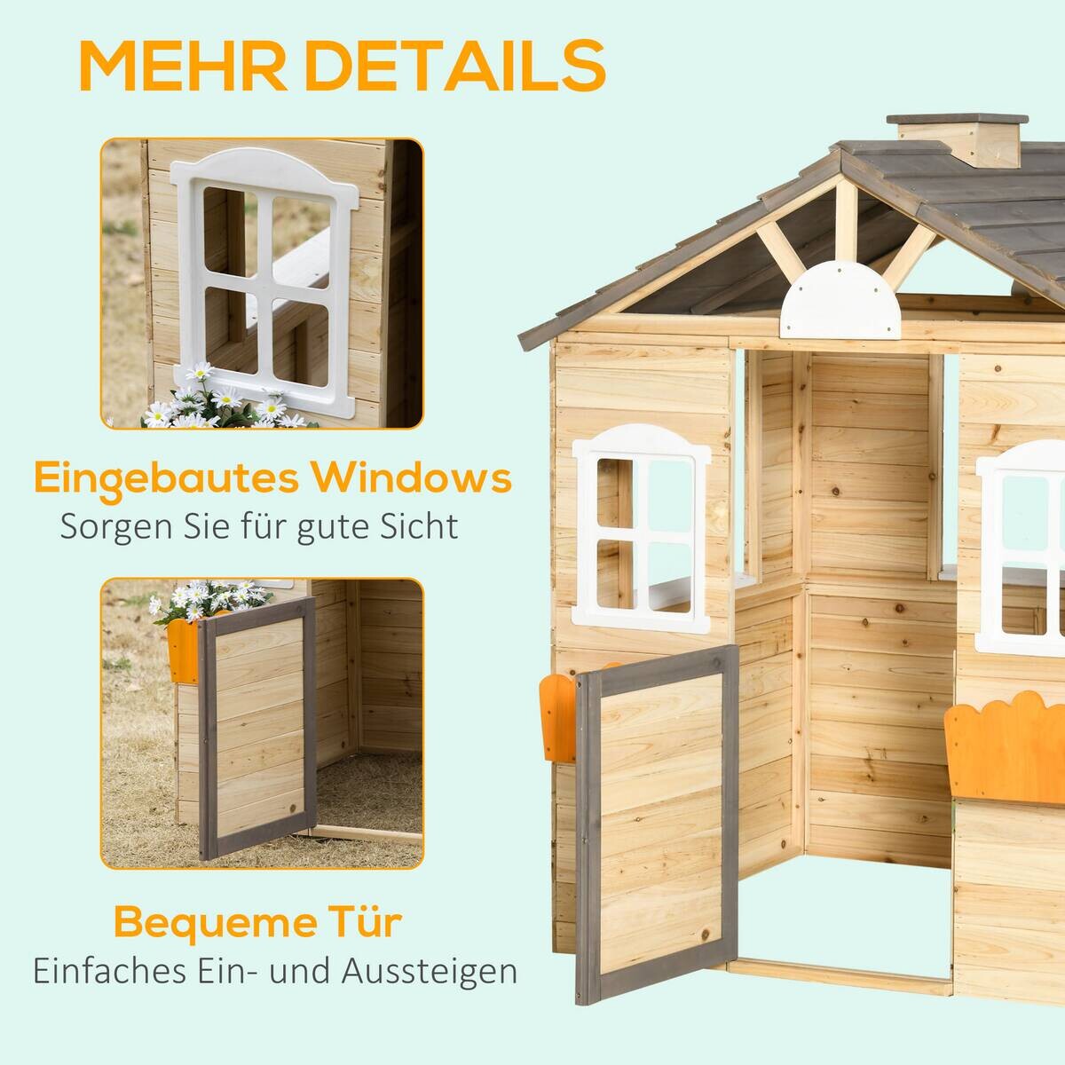 Outsunny Outdoor-Spielzeug grau B/H/L: ca. 94x113x134,5 cm