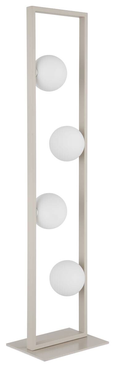 GLOBO Stehleuchte Opal rostfarbig sand Glas Metall B/H/L: ca. 20x110x28 cm G9 4 Brennstellen