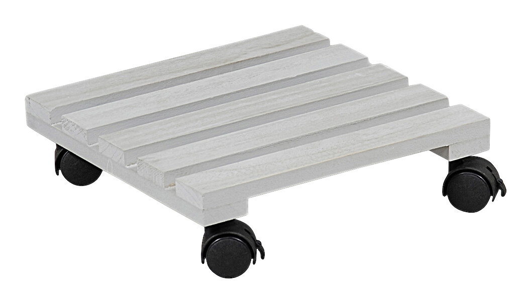 Kesper Pflanzenroller grau Holz B/L: ca. 30x30 cm