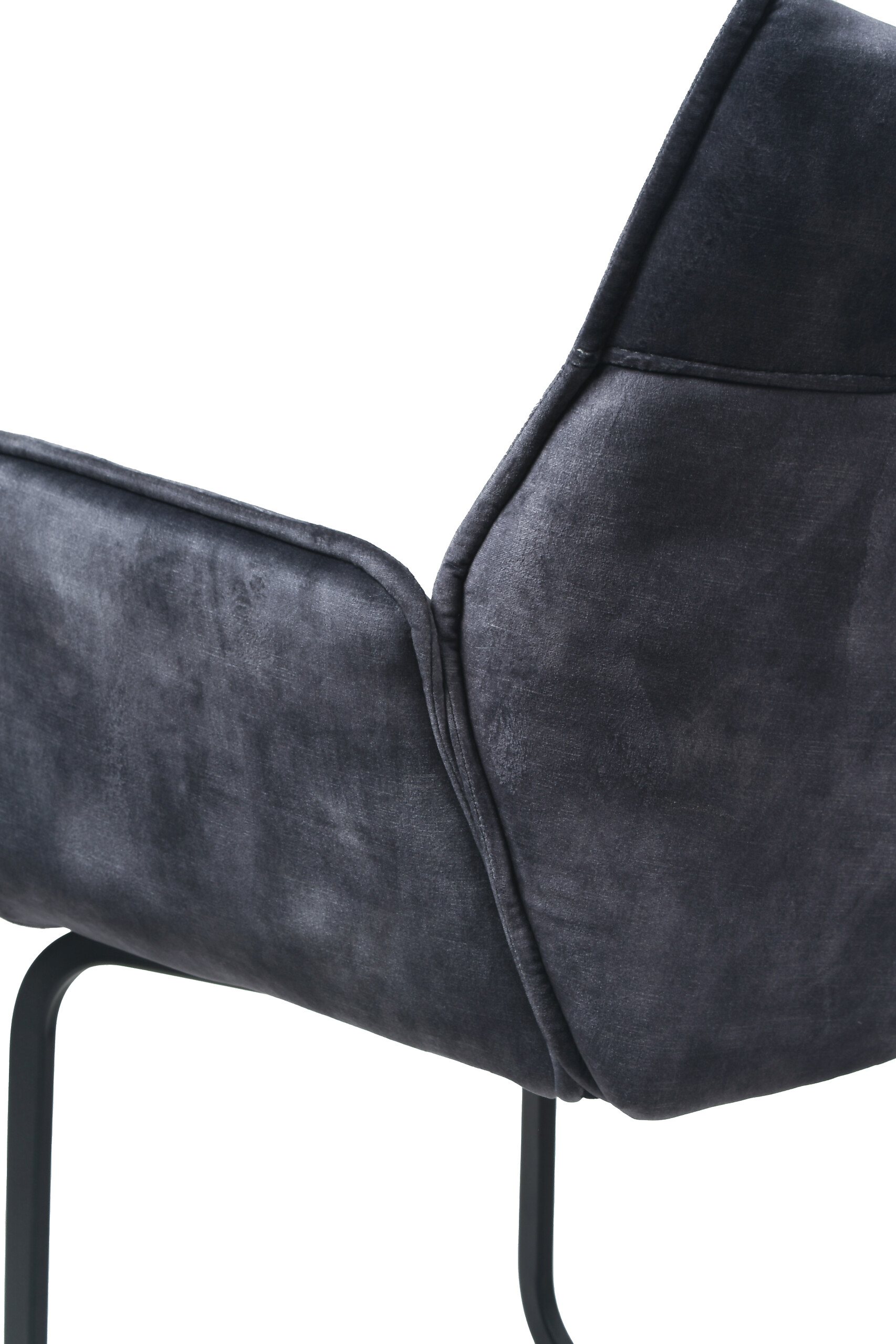 Schwingstuhl Sydney dunkelgrau Samtoptik B/H/T: ca. 61x95x60 cm