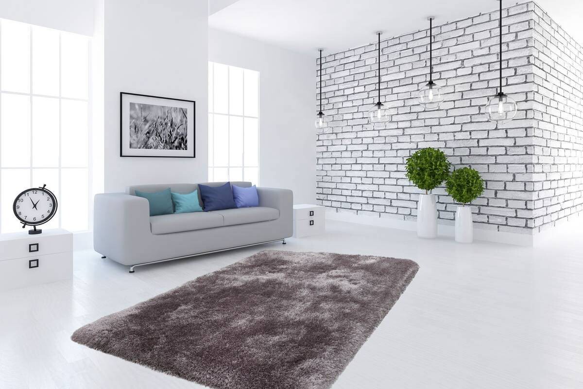 360Living Teppich Cosy silber B/L: ca. 160x230 cm