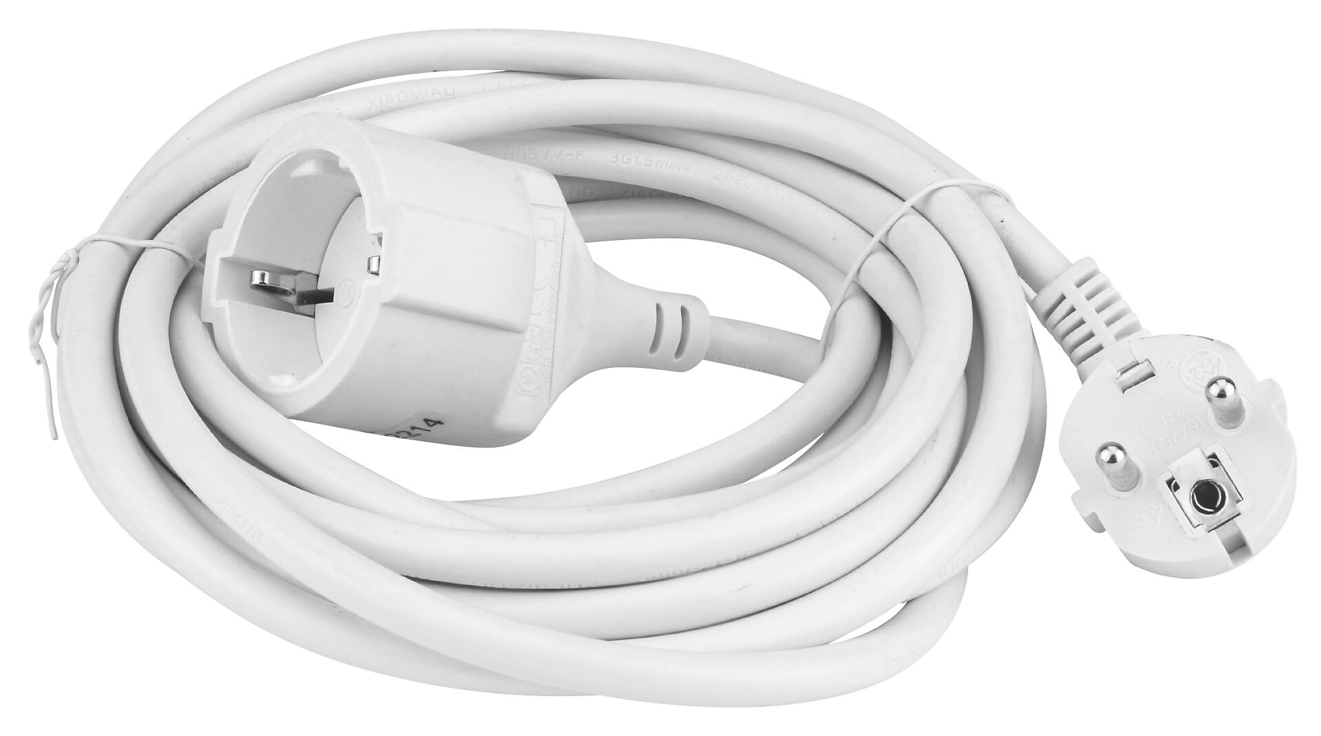 UniTec Verlängerungskabel weiß L: ca. 500 cm ca. 250 V