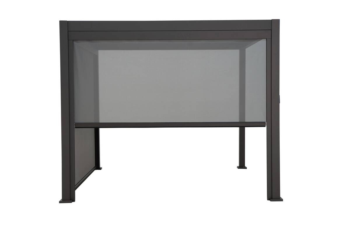 Mirador Sonnenrollo für Pergola Classic und Deluxe anthrazit Aluminium B/H/L: ca. 370,5x236,5x7 cm