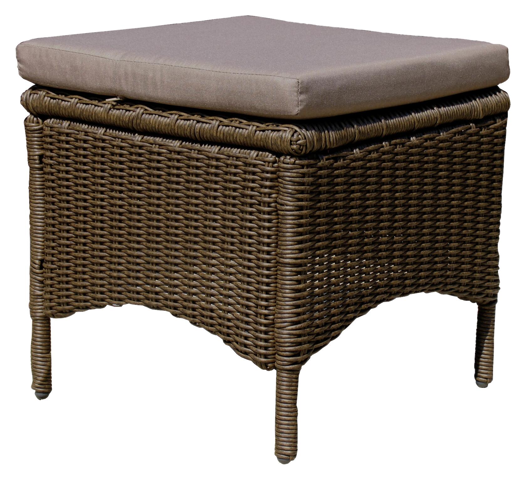 Grasekamp Gartenhocker Lanzarote braun B/H/L: ca. 50x46x50 cm