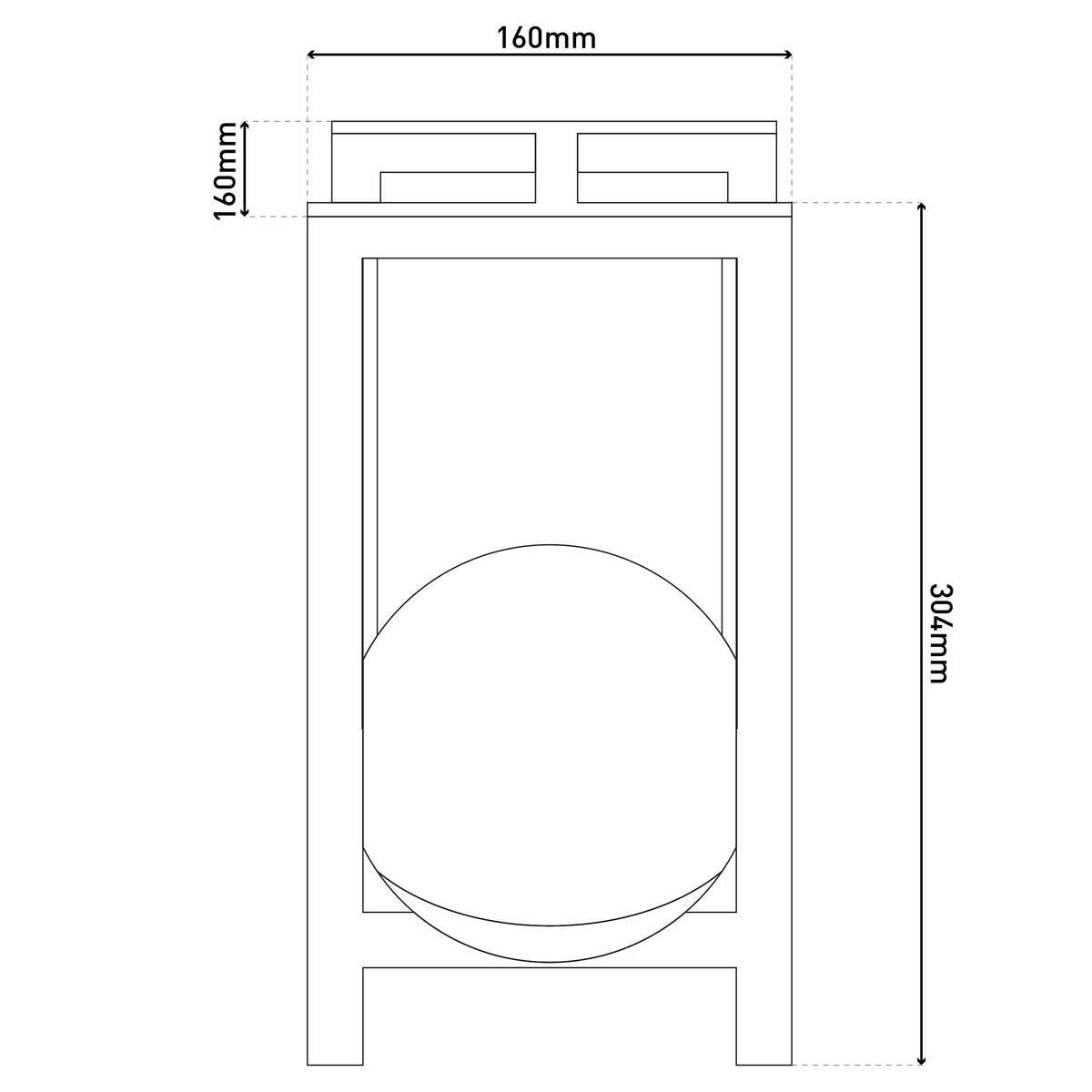 Dekoleuchte 5298122 schwarz weiß Metall Kunststoff B/H/T: ca. 16x30x16 cm