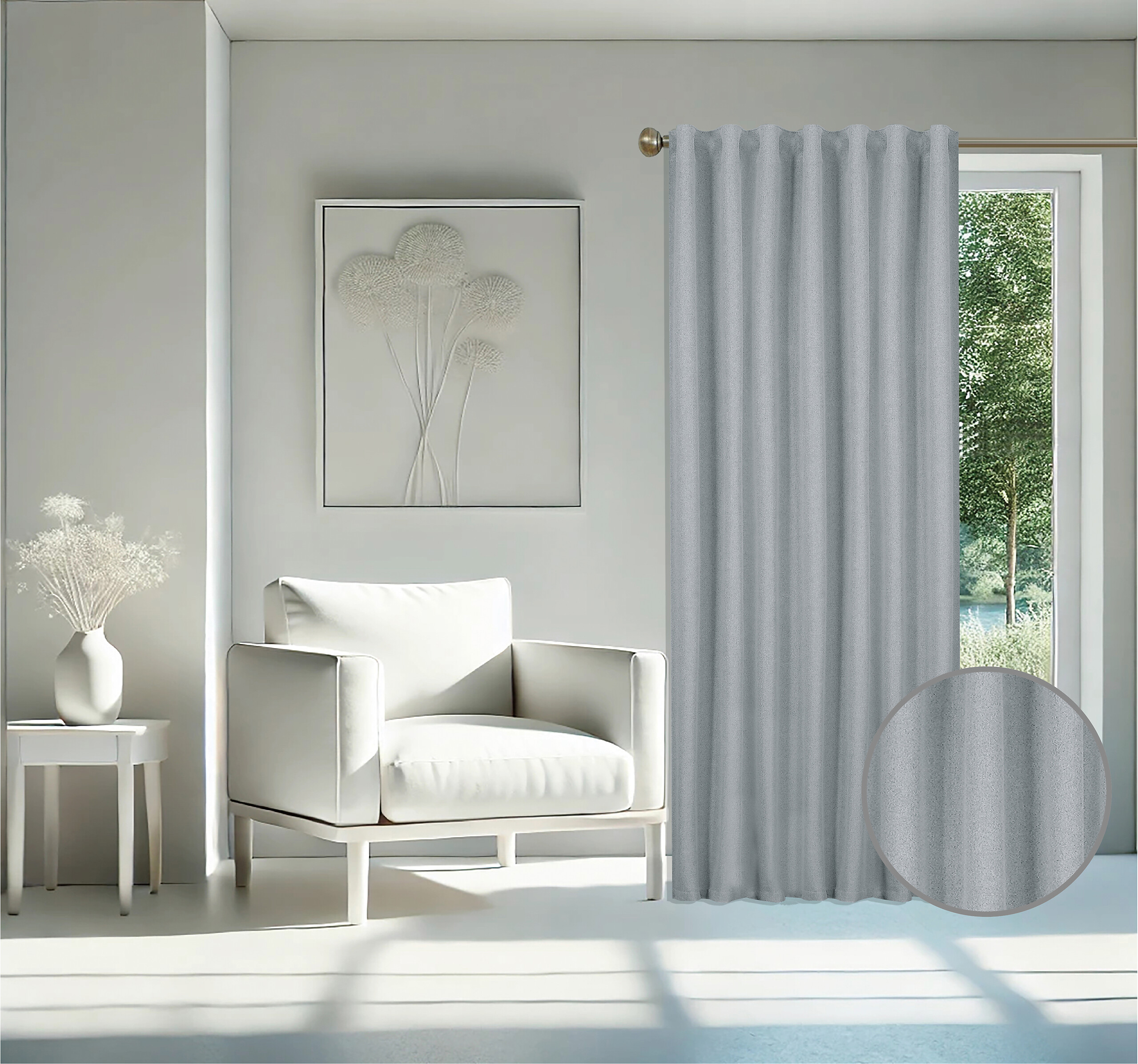 home Topline Verdunklungsvorhang Noah anthrazit B/L: ca. 135x245 cm