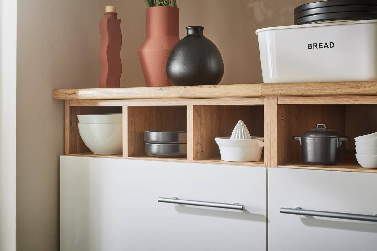 Respekta Winkelküche Hilde weiß matt B/H/T: ca. 310x205x60 cm