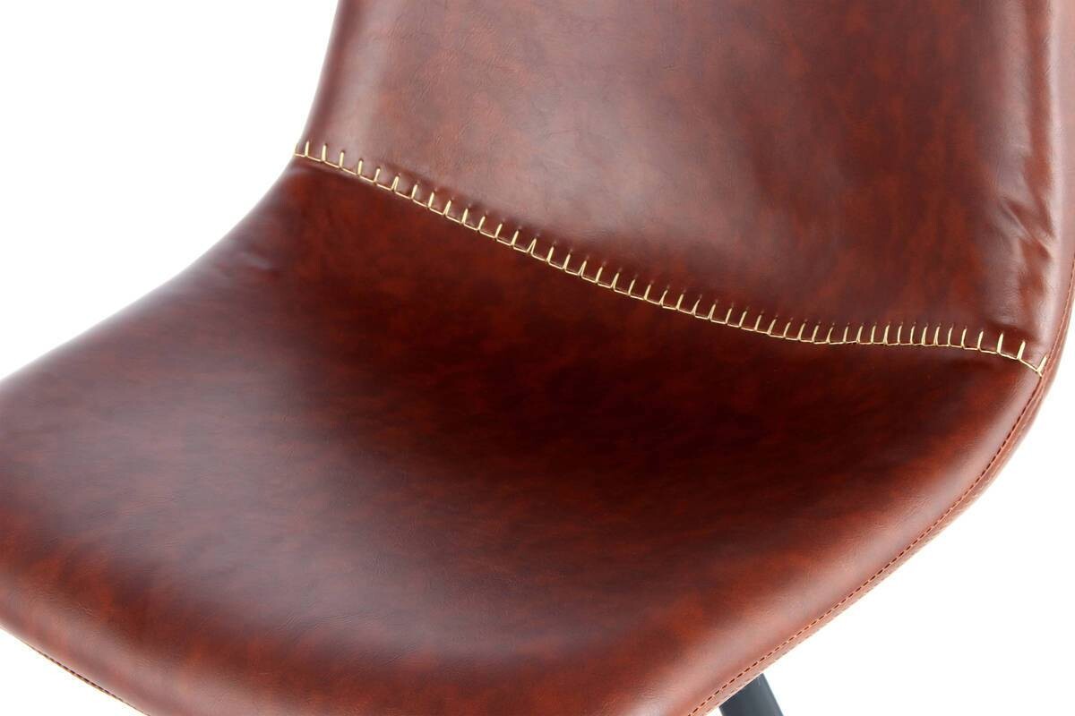 Barhocker Samantha 300 2er dunkelbraun Kunstleder B/H/T: ca. 47,5x102x56,5 cm