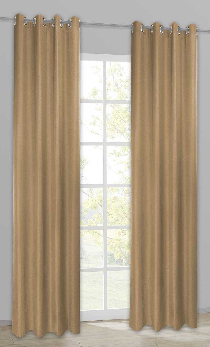 POCOline Ösenvorhang Sorrento Mocha Mousse B/L: ca. 140x245 cm
