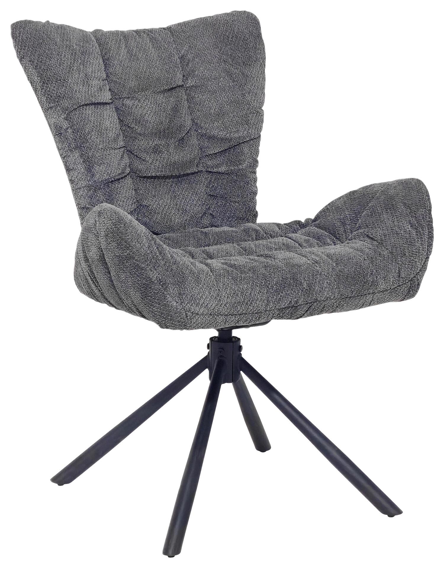 Drehstuhl Brest grau Webstoff B/T: ca. 67x65 cm