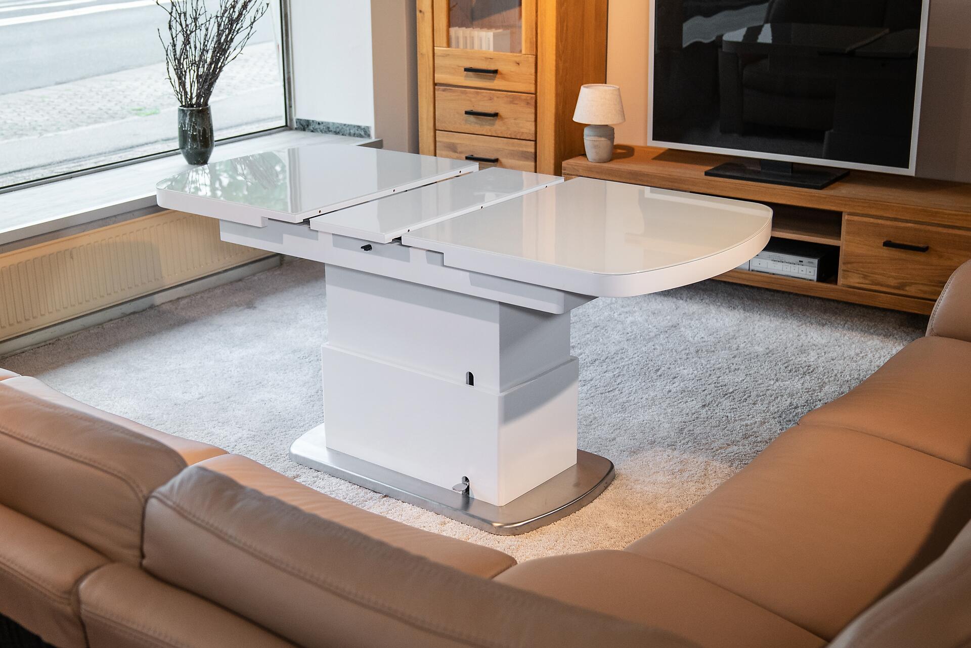 Couchtisch Levi weiß MDF B/H/T: ca. 135x50x75 cm