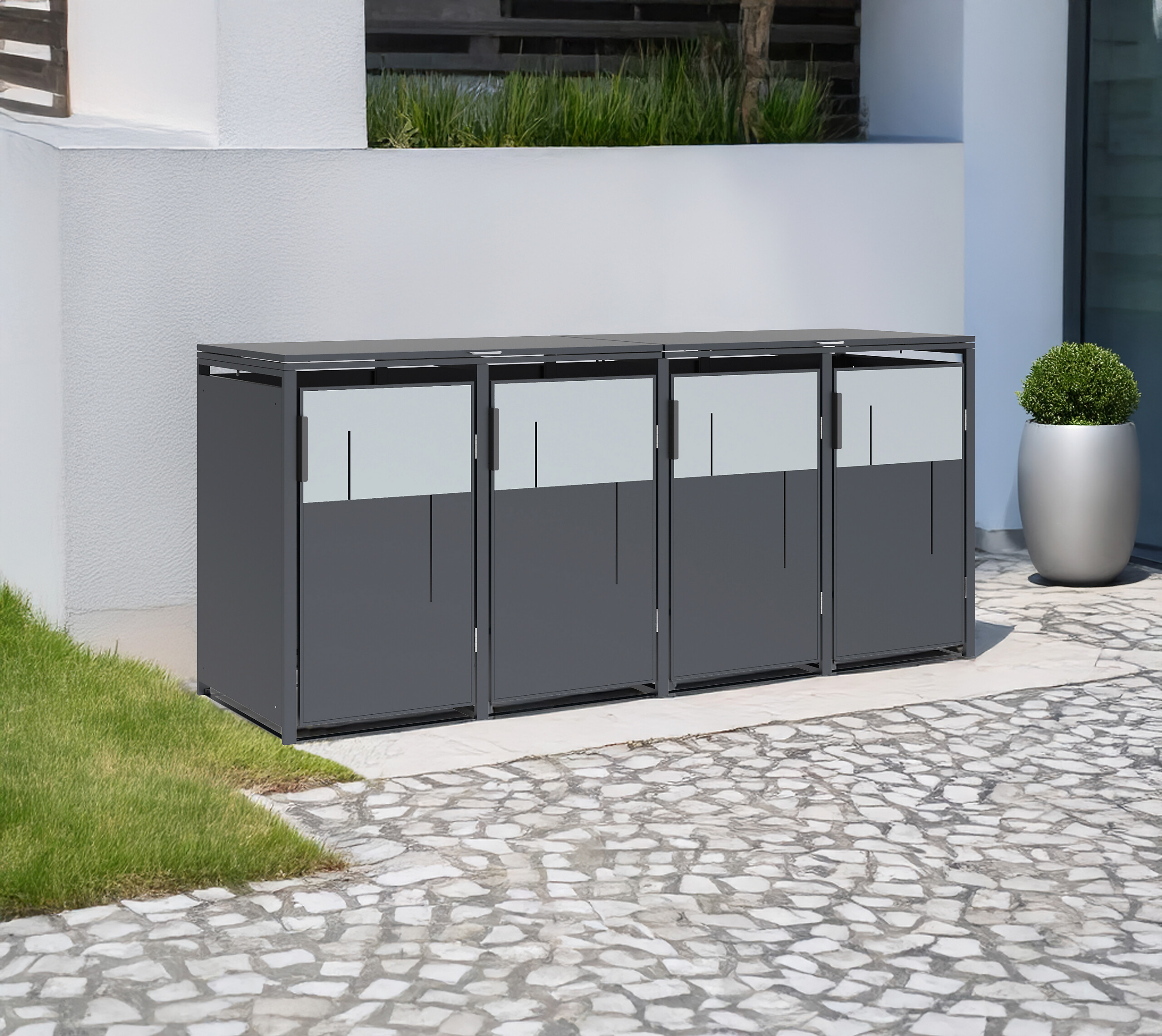 Westmann Mülltonnenbox Tonus anthrazit B/H/L: ca. 265x116x80 cm