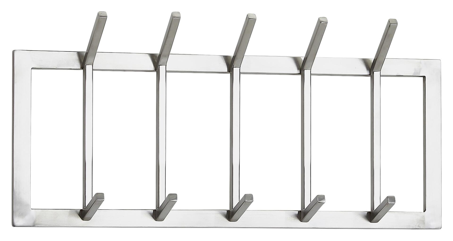 Garderobe Stahl poliert B/H/T: ca. 65x30x10 cm