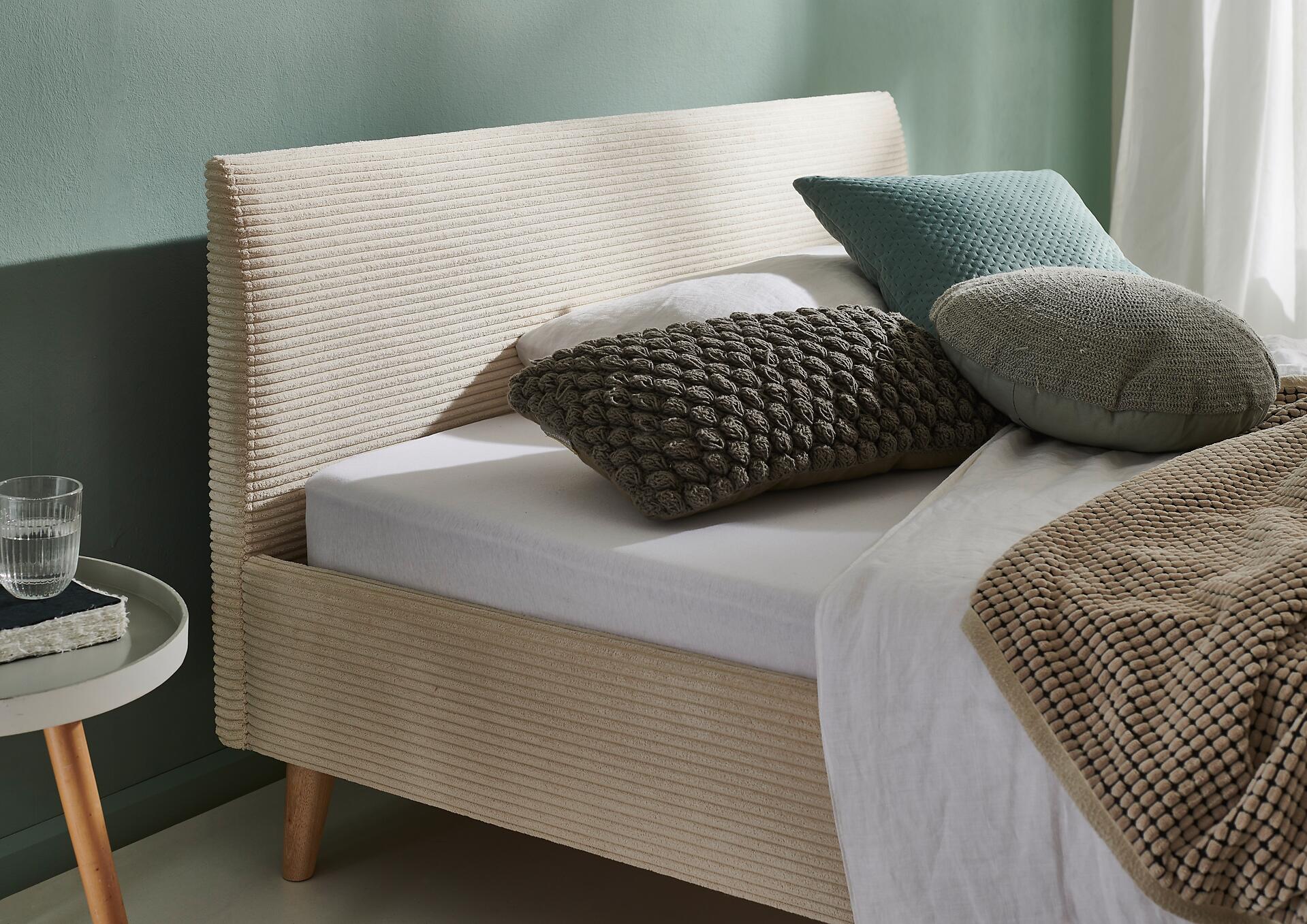 Polsterbett Wicki beige Liegefläche B/L: ca. 140x200 cm