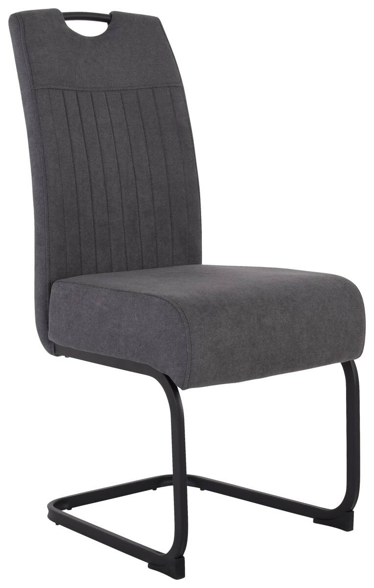 Schwingstuhl Margie dunkelgrau Microfaser B/H/T: ca. 46x104x61 cm