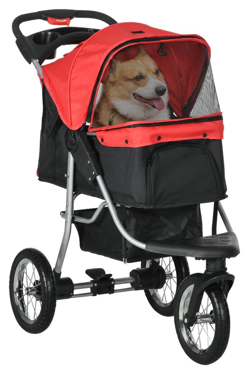 PawHut Hunde-Zubehör rot Polypropylen B/H/L: ca. 54,5x109,5x106,5 cm