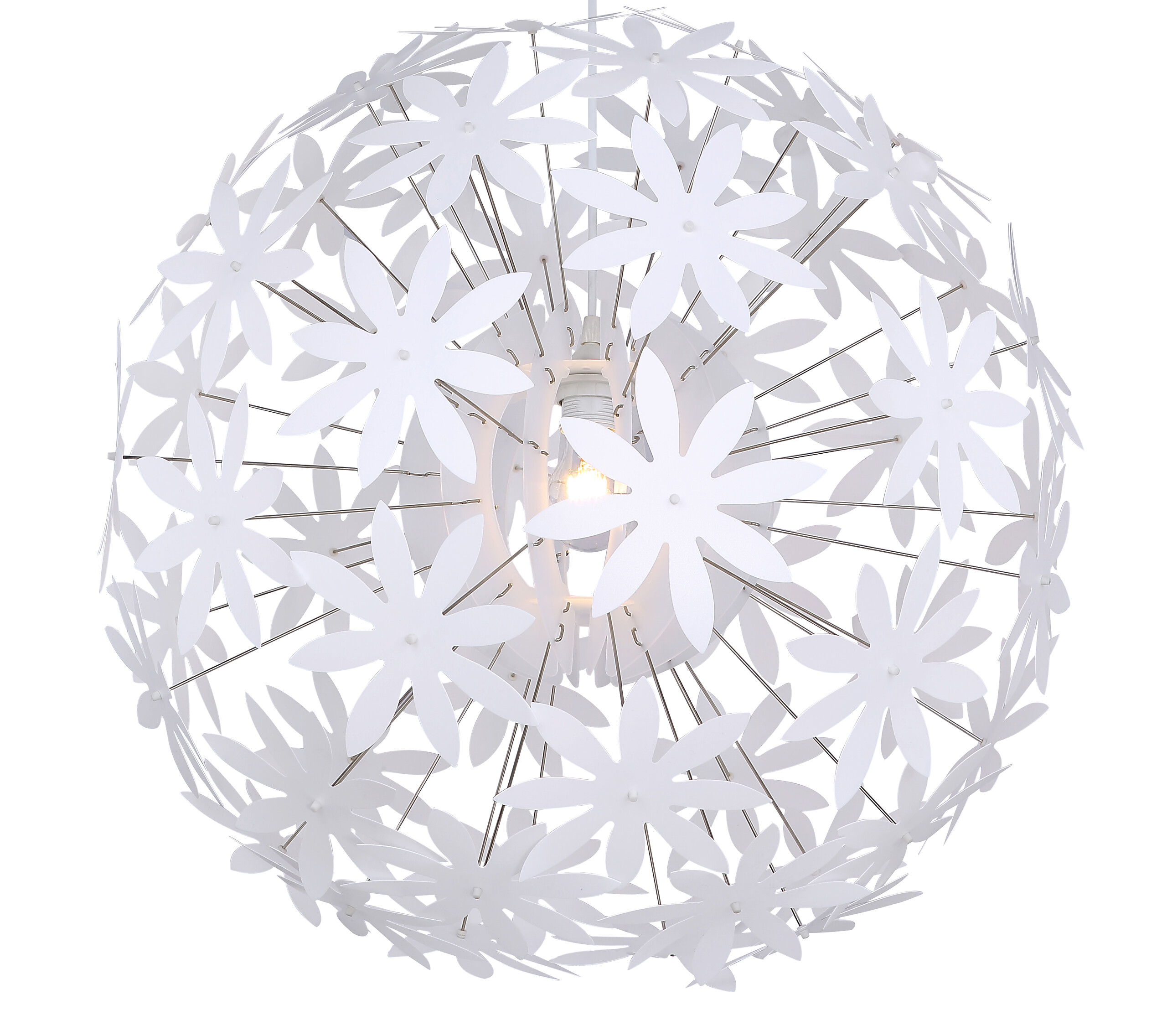 GLOBO Pendelleuchte 15024 weiß Kunststoff H/D: ca. 150x60 cm E27 1 Brennstellen