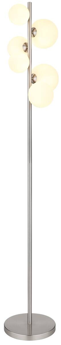 GLOBO Stehleuchte nickel matt Metall B/H/T: ca. 28x155x29,5 cm G9 6 Brennstellen