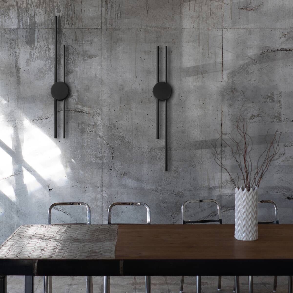 Lamkur LED-Wandleuchte LANA 47461 schwarz Metall H/L: ca. 80x12 cm 1 Brennstellen