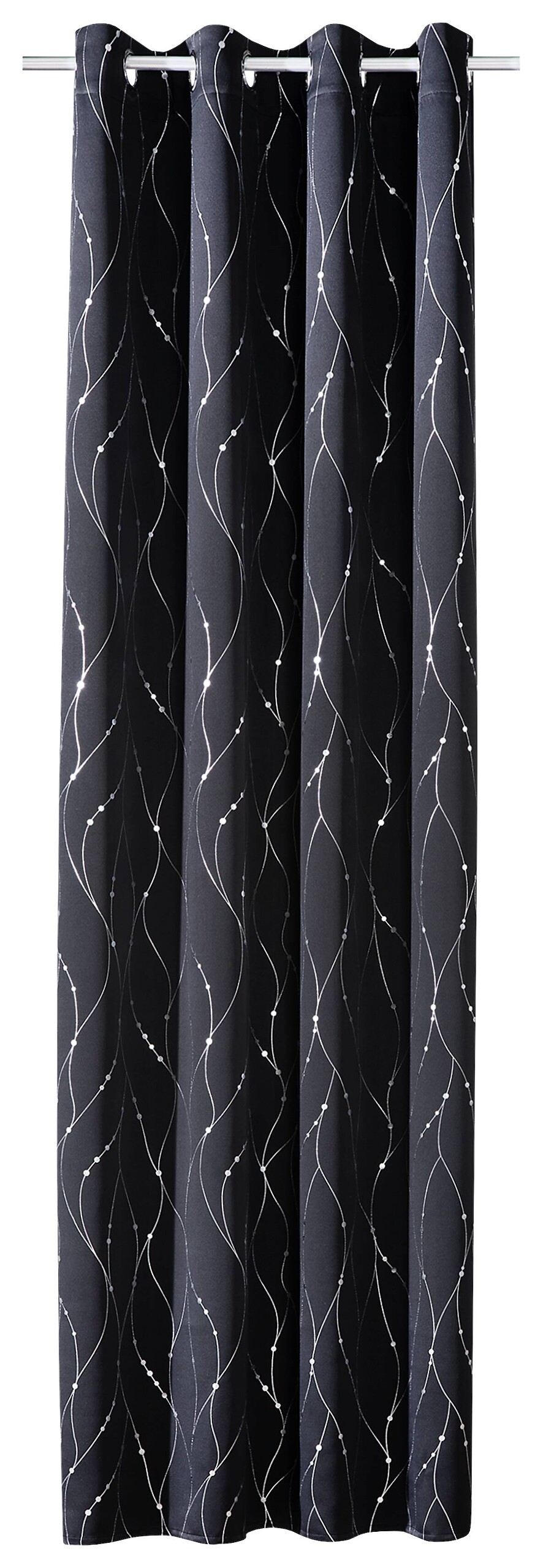 Verdunklungsvorhang Napoli schwarz B/L: ca. 135x245 cm