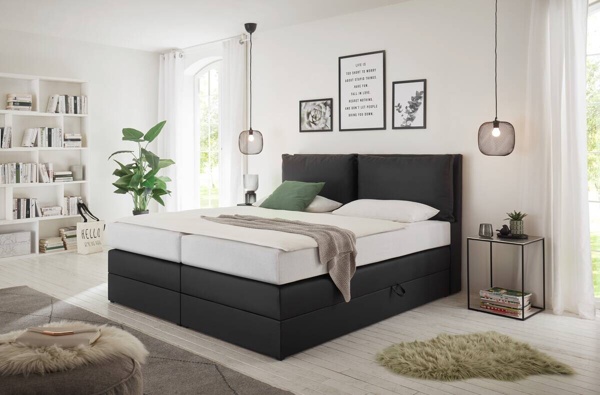 Boxspringbett Lissy schwarz Liegefläche B/L: ca. 180x200 cm Boxspringbett Lissy schwarz Liegefläche B/L: ca. 180x200 cm