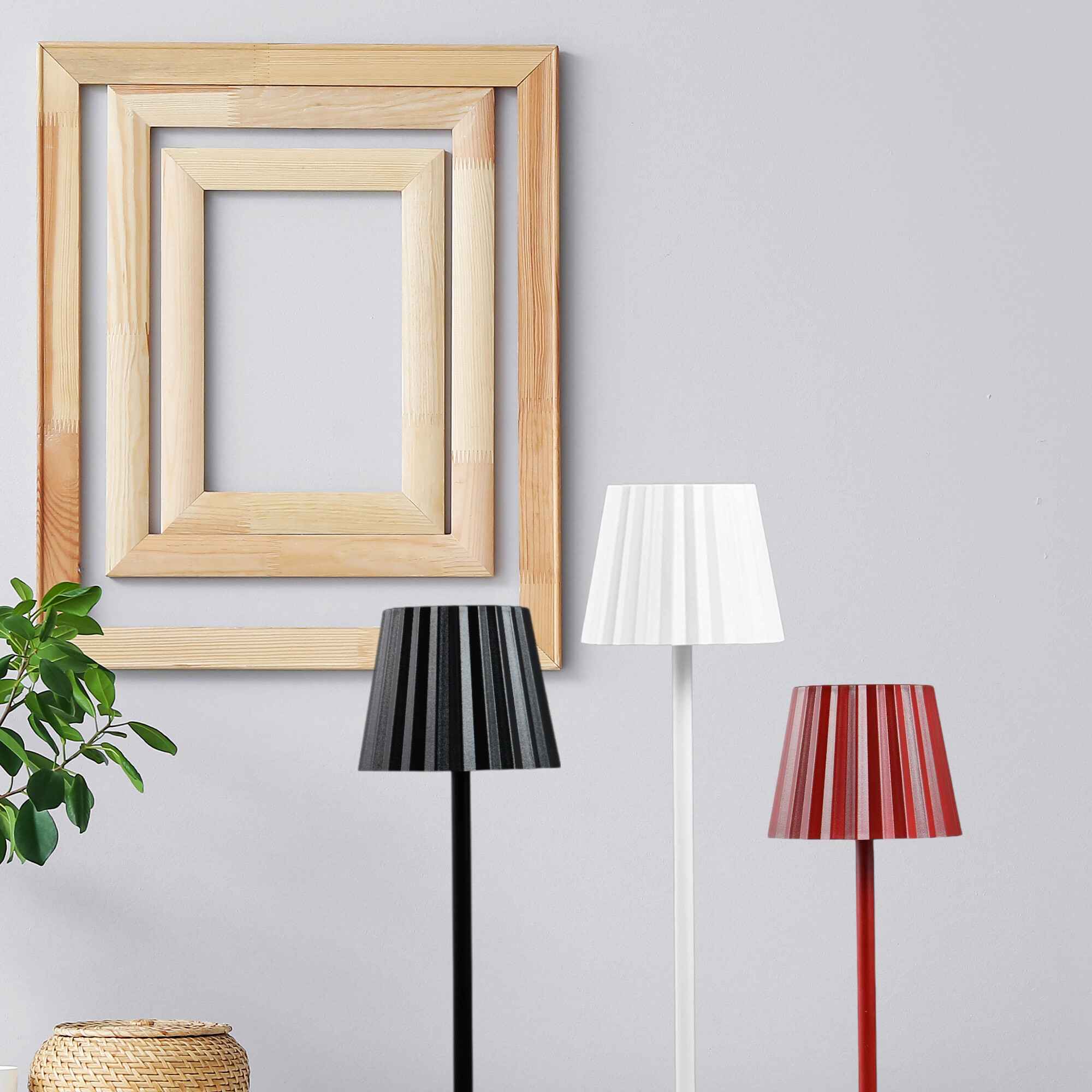 BERGNER LED-Tischleuchte Maroon rot B/H: ca. 11,6x38 cm