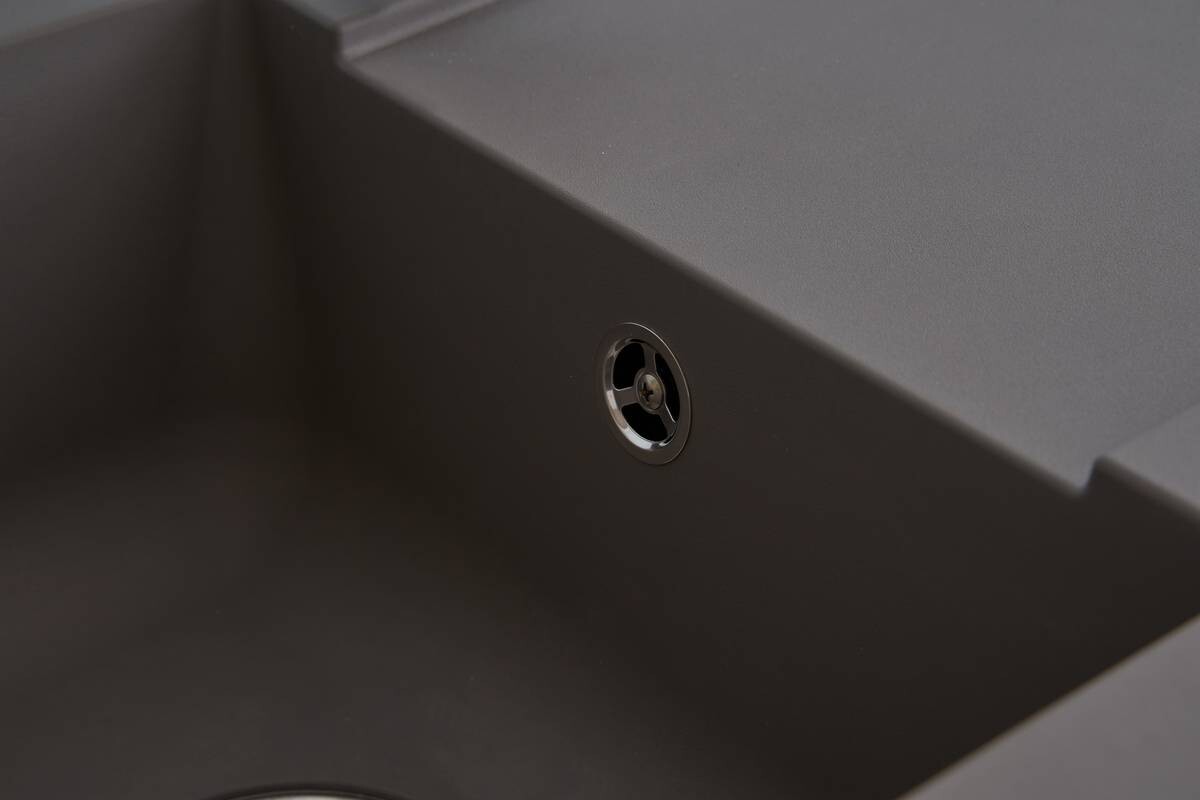 Respekta Einbauspüle Denver 78 x 44 G Beton grau Mineralite B/H/T: ca. 78x17x43,5 cm