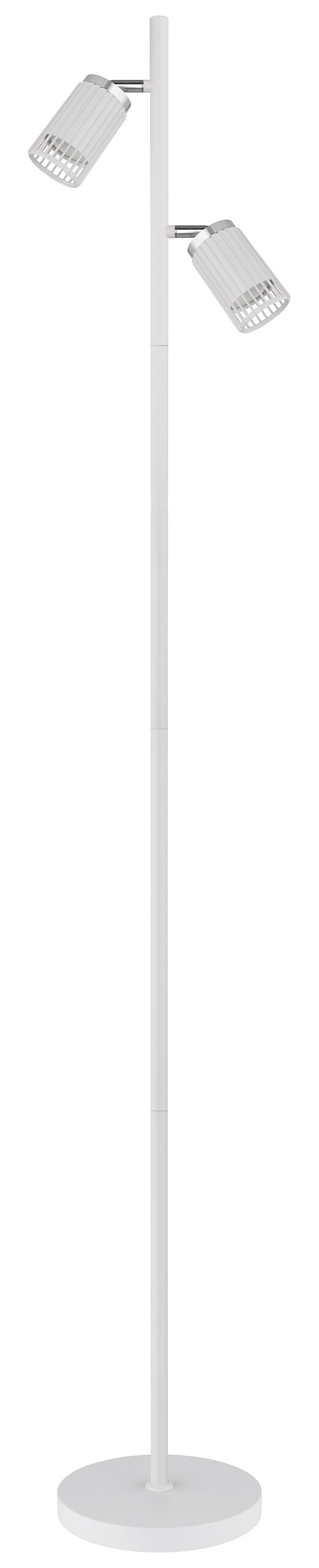 GLOBO Stehleuchte weiß Metall Aluminium B/H/T/L: ca. 22x158x27,5x27,5 cm GU10 2 Brennstellen