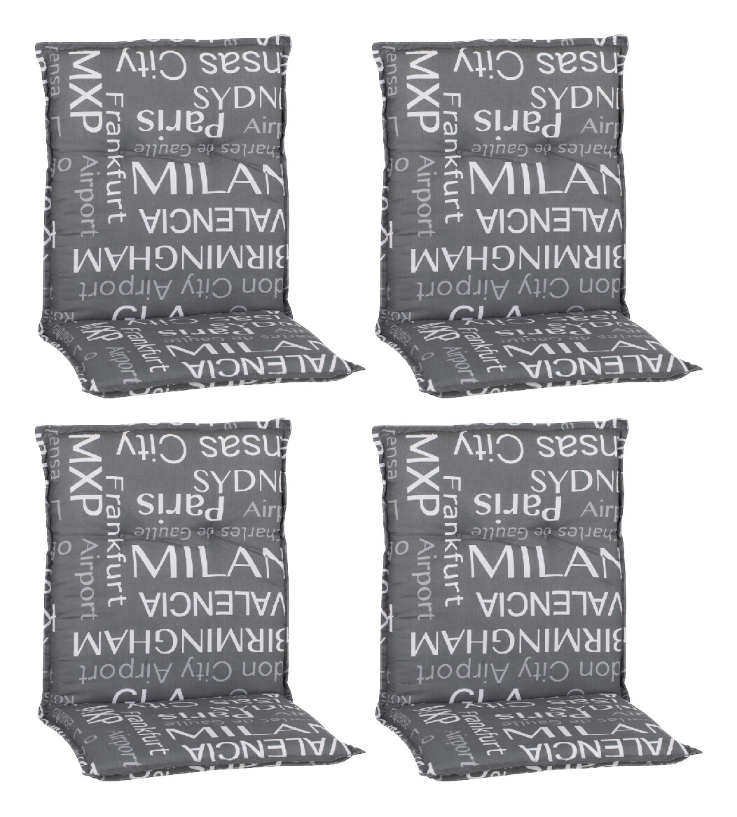 Beo Saumauflage für Niederlehner Bellona grau Polyester-Mischgewebe B/H/L: ca. 50x6x101 cm 4er Set