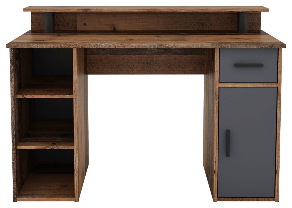 Schreibtisch DIEGO Eiche Old Wood Nachbildung anthrazit