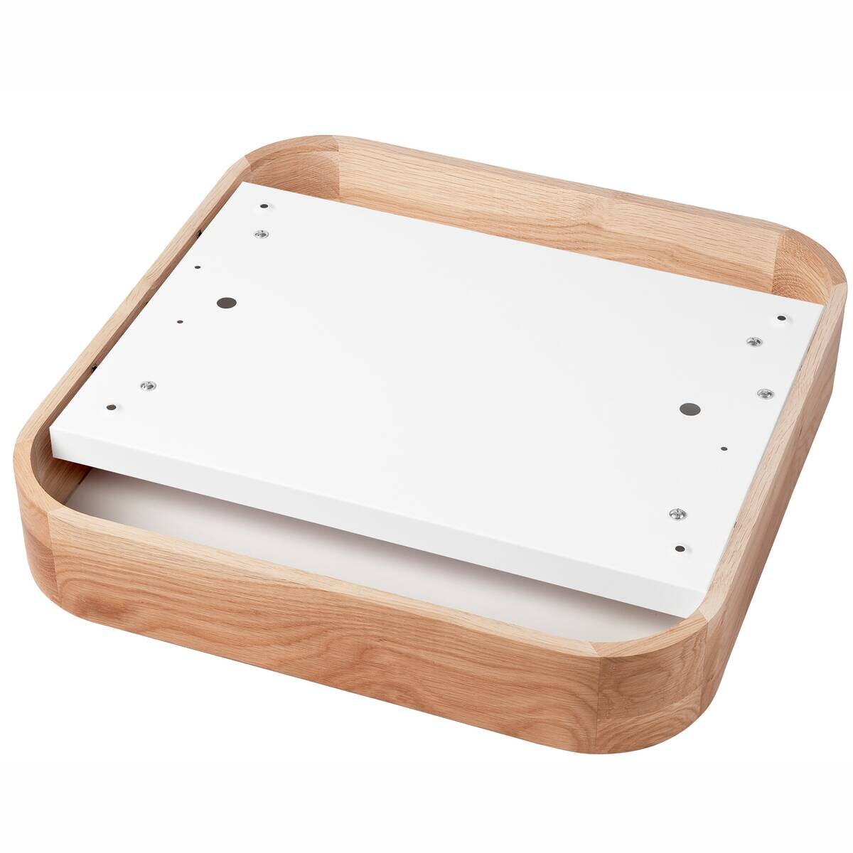 Lamkur Deckenleuchte GASPAR 48888 Eiche Eiche Holz Glas H/L: ca. 8x45 cm E27 4 Brennstellen