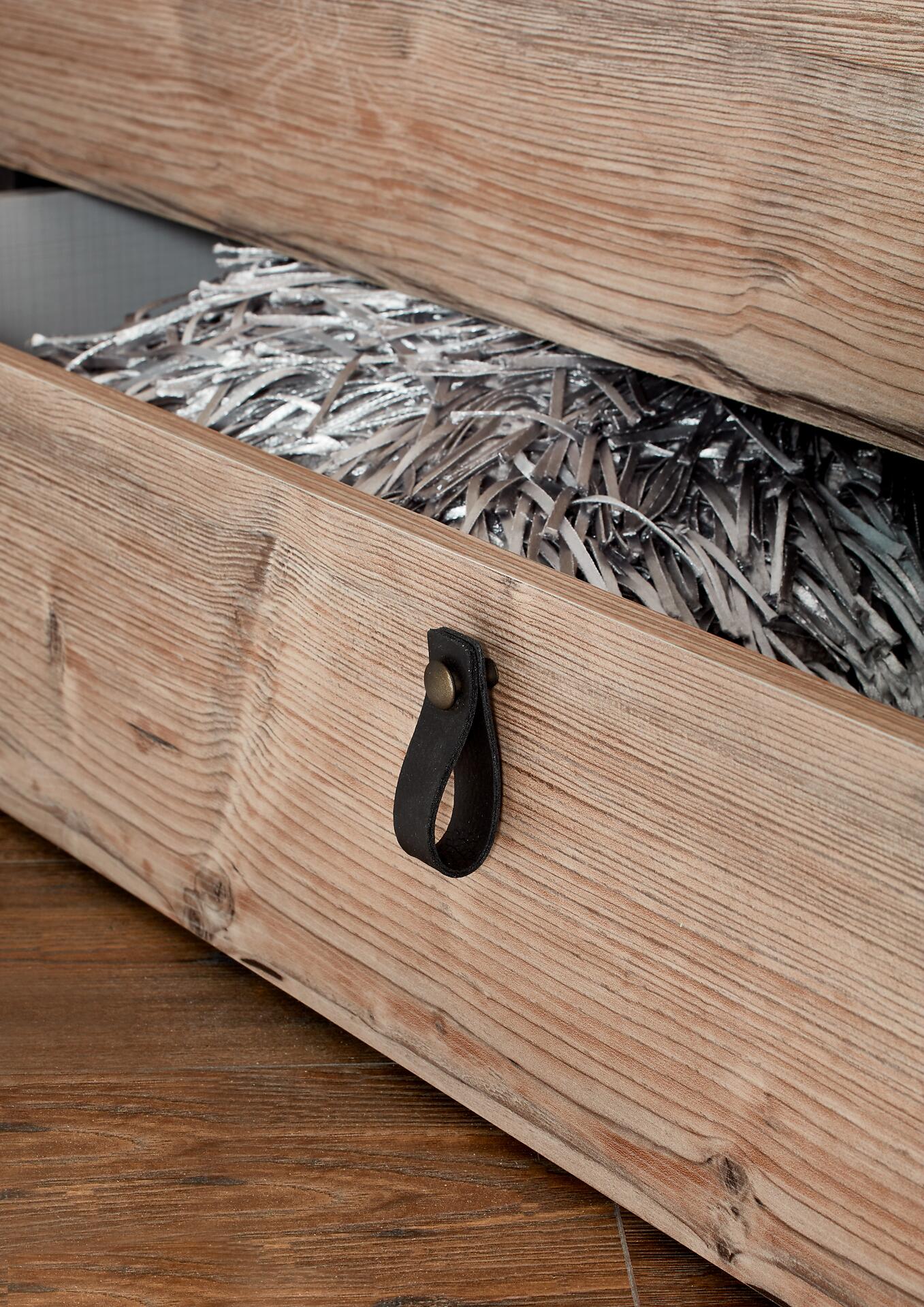 Bett Stockholm tanne Nachbildung Graphit B/H/T: ca. 189x96x210 cm